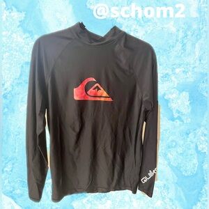 New Quicksilver Mens Rash gaurd L NWT surf shirt paddle Long Sleeve